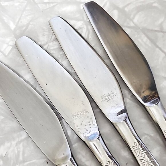 Noritake Allegro Table Knives 4pc 8" silverware flatware replacement MCM vtg - Picture 2 of 8